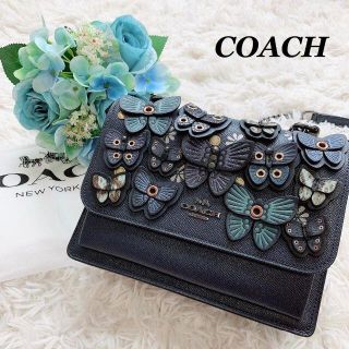 コーチ(COACH)の極美品♡希少　コーチ　バタフライモチーフ　チェーンショルダーバッグ　クロスボディ(ショルダーバッグ)