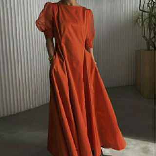 アメリヴィンテージ(Ameri VINTAGE)のAmeri VINTAGE SHEER PUFF SLEEVE DRESS(ロングワンピース/マキシワンピース)