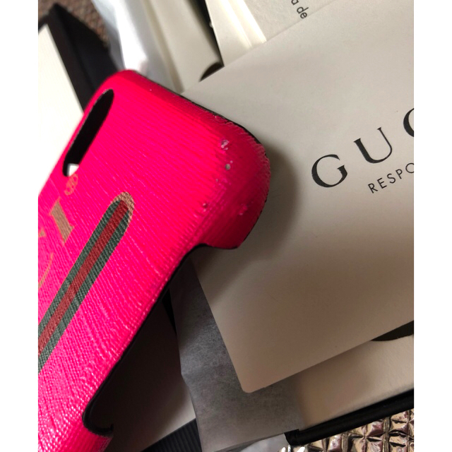 Gucci(グッチ)の値下げ iPhone Xケース スマホ/家電/カメラのスマホアクセサリー(iPhoneケース)の商品写真