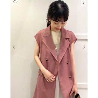 Noble - オーガンジーWボタンロングジレの通販 by 売り切り|ノーブル