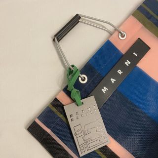 マルニ(Marni)のMARNI マルニ ストライプバッグ ナイトブルー(ハンドバッグ)