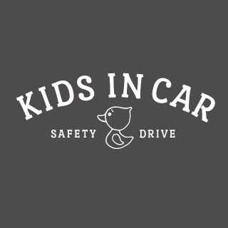 KIDS in car アヒルマーク safety drive 車用 ステッカー(その他)