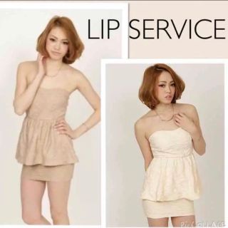 リップサービス(LIP SERVICE)のLIP SERVICE 未使用 フレアベアトップビスチェのみ(ベアトップ/チューブトップ)