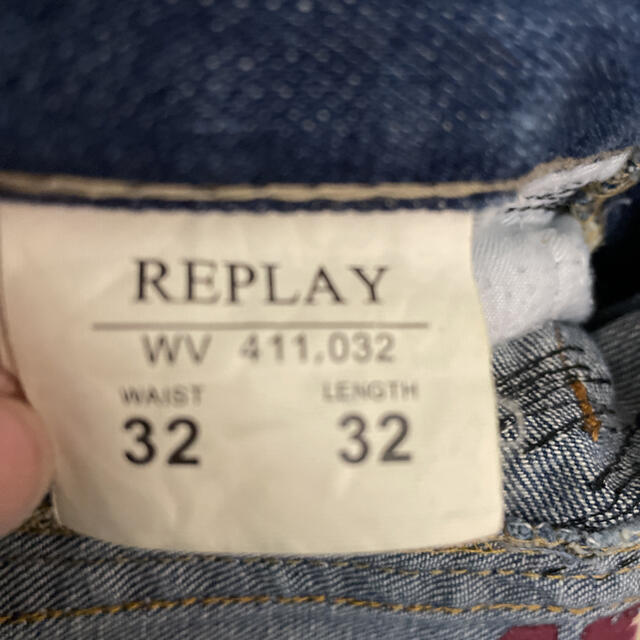 REPLAYリプレイ デニム 34 ワッペン 虎 ローリングストーンズ