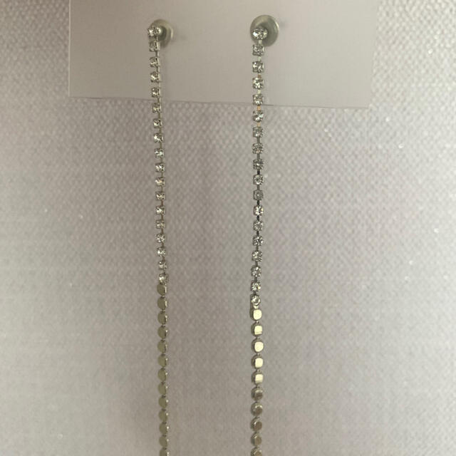 Lochie(ロキエ)のsilver dia chain pierce ハンドメイドのアクセサリー(ピアス)の商品写真