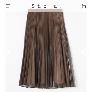 ストラ(Stola.)のstola アコーディオン親子プリーツスカート(ひざ丈スカート)