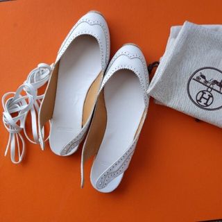 エルメス(Hermes)のフラットシューズ ギリーズ(ローファー/革靴)