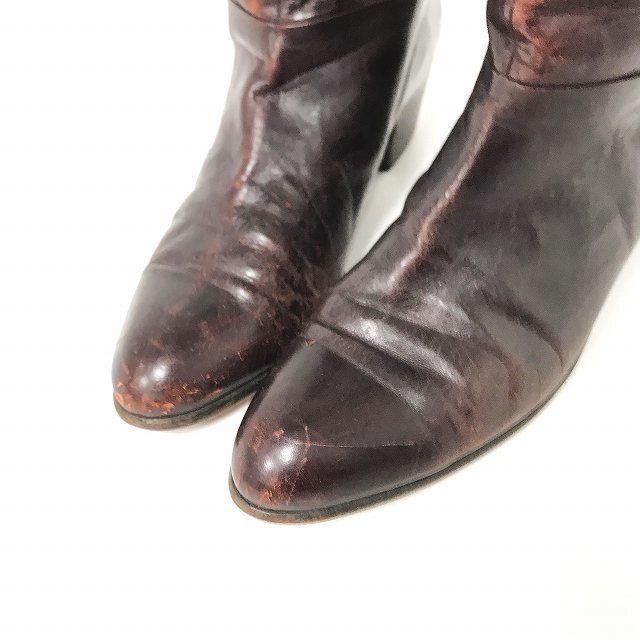pierre cardin(ピエールカルダン)のピエールカルダン ウエスタンブーツ レザー ロゴ 茶 ブラウン 10 約28cm メンズの靴/シューズ(ブーツ)の商品写真
