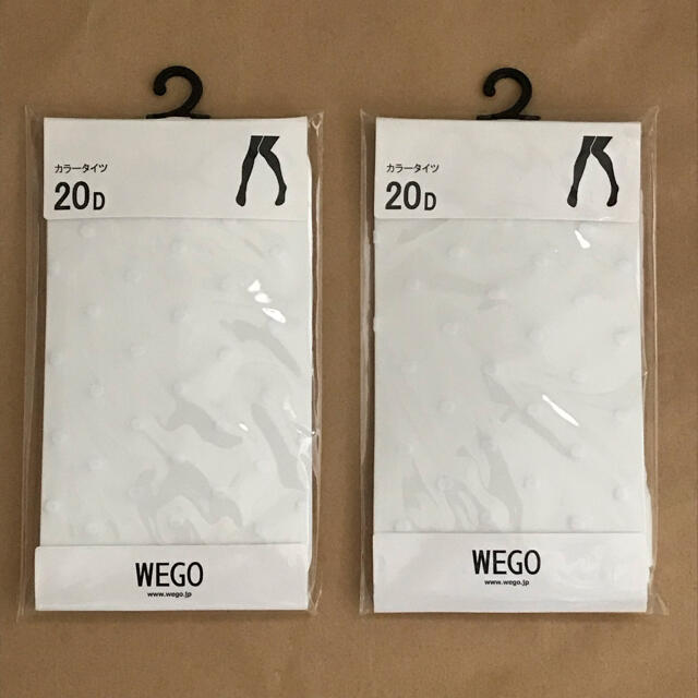 WEGO(ウィゴー)のWEGO ドット柄タイツ 白 2足 レディースのレッグウェア(タイツ/ストッキング)の商品写真