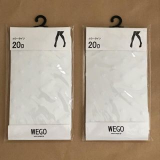 ウィゴー(WEGO)のWEGO ドット柄タイツ 白 2足(タイツ/ストッキング)