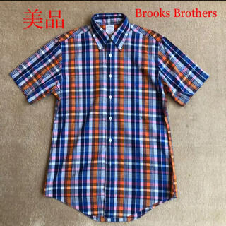 ブルックスブラザース(Brooks Brothers)の美品 ブルックスブラザーズ 半袖シャツ チェックシャツ ボタンダウンシャツ(シャツ)