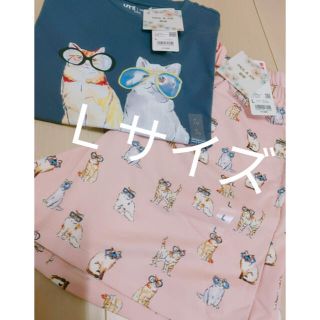 ユニクロ(UNIQLO)の専用新品　Ｌ　セットアップ　ユニクロ　ポールアンドジョー　Tシャツ　パンツ(ルームウェア)