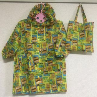 レインコート キッズ 100 カッパ 雨具 男女兼用(レインコート)