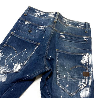 ジースター(G-STAR RAW)のジースターロゥ D-STAQ 3D SKINNY ペンキ加工 ストレッチ W27(デニム/ジーンズ)