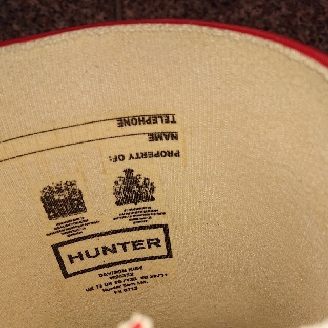 HUNTER(ハンター)のハンター hunter キッズ 長靴 サイズ18センチ キッズ/ベビー/マタニティのキッズ靴/シューズ(15cm~)(長靴/レインシューズ)の商品写真