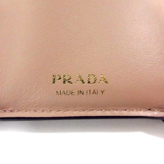 プラダ 3つ折り財布 - 1MH021 黒×ベージュ