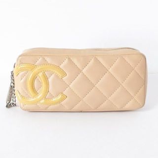 シャネル(CHANEL)のシャネル ポーチ カンボンライン ベージュ(ポーチ)