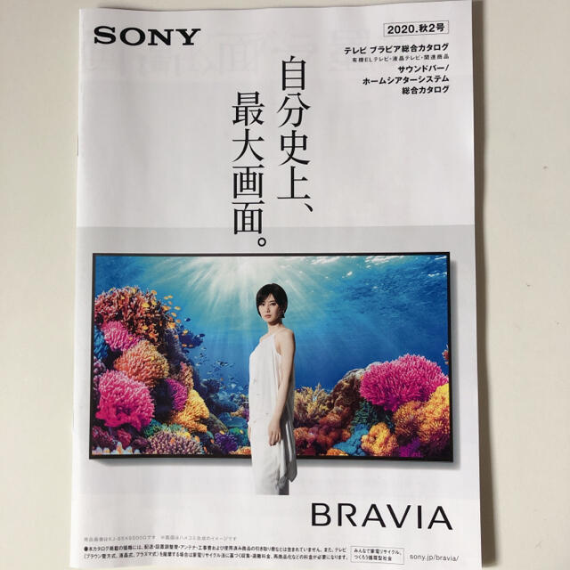 SONY(ソニー)のカタログ5点セット　SONY ソニーブラビア　三菱　北川景子　表紙　カタログ エンタメ/ホビーのタレントグッズ(女性タレント)の商品写真