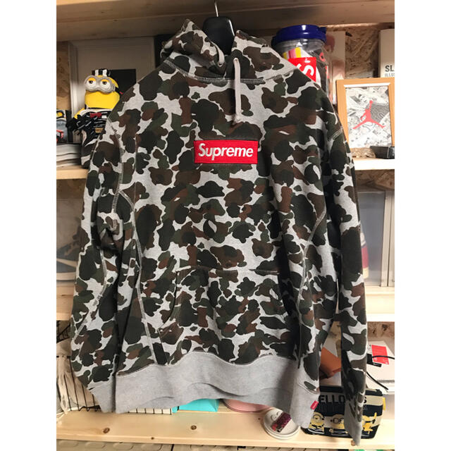 パーカーSupreme box logo カモ柄 L