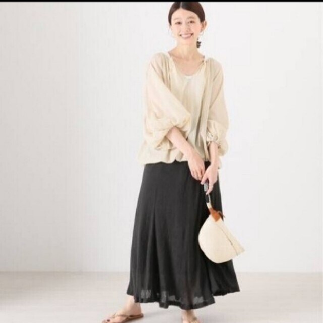 Plage◇CO Caftan ブラウス2◆ベージュ