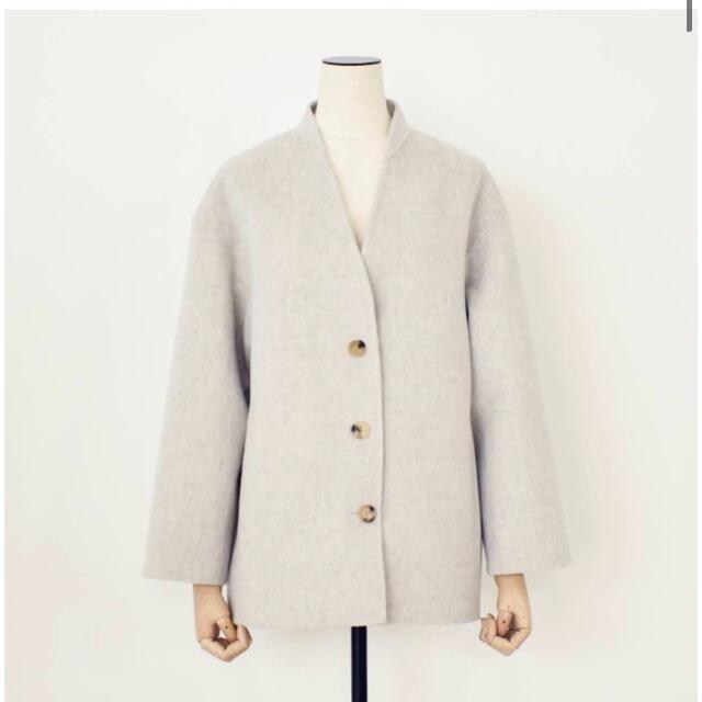 ガウンコート yonfa v neck river coat (light gray)