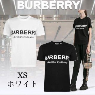 バーバリー(BURBERRY)の大人気！BURBERRY☆バーバリーロゴ　半袖Tシャツ　White　XS(Tシャツ(半袖/袖なし))