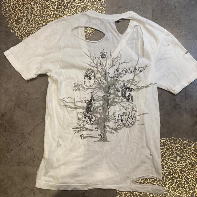 DSQUARED2(ディースクエアード)のディースクエアード　デザイン白Tシャツ レディースのトップス(Tシャツ(半袖/袖なし))の商品写真