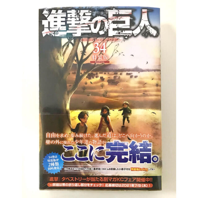 進撃の巨人 34巻 特装版 Ending★クリアファイル★マスクケース★おまけ付 エンタメ/ホビーの漫画(少年漫画)の商品写真