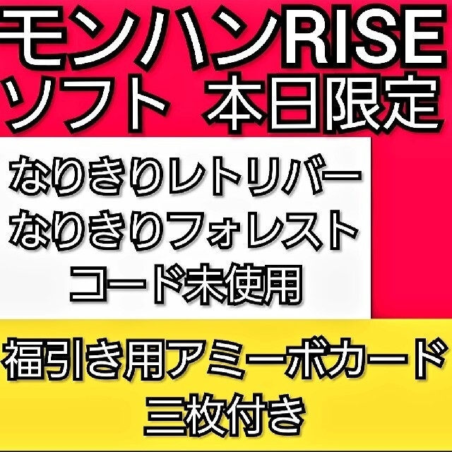 本日限定!!!モンスターハンターライズ RISE モンハンライズ ソフト