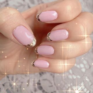 SNIDEL - 【カラー変更可能】ガラスフレンチ♡ネイルチップ10本セット