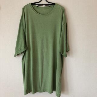 グリーンTシャツ　#☆難あり☆　2XLサイズ(Tシャツ/カットソー(半袖/袖なし))