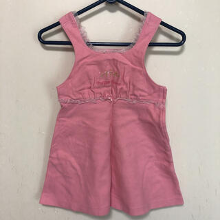 メゾピアノ(mezzo piano)のメゾピアノ ジャンパースカート ピンク色 110サイズ  Y030(スカート)