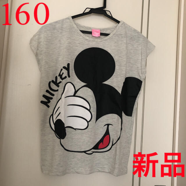 Disney(ディズニー)の新品未使用160cmミッキーＴシャツ レディースのトップス(Tシャツ(半袖/袖なし))の商品写真