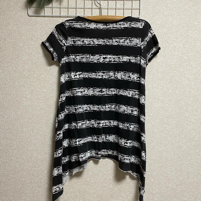 UNIQLO(ユニクロ)のミッキー 変形チュニック Tシャツ M ボーダー レディースのトップス(チュニック)の商品写真