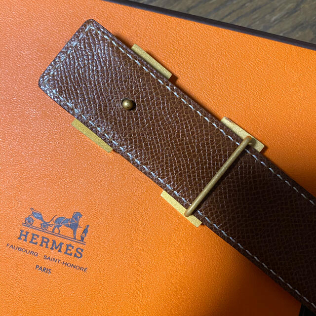 エルメス　HERMES ベルト　リバーシブル　ブラック　ブラウン 3