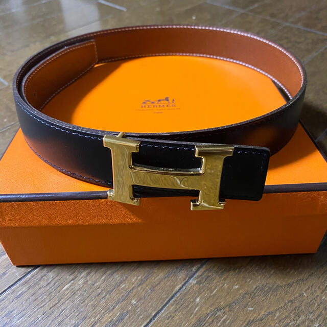 エルメス　HERMES ベルト　リバーシブル　ブラック　ブラウン