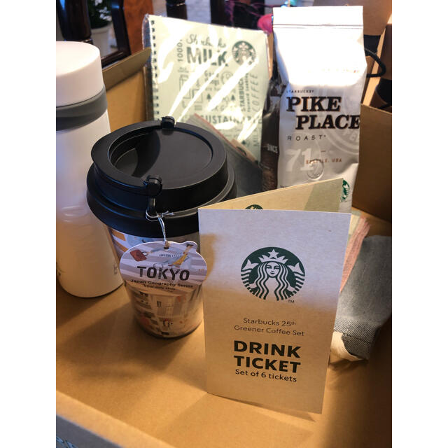 Starbucks Coffee(スターバックスコーヒー)のスターバックス25th ドリンクチケット付き チケットの優待券/割引券(フード/ドリンク券)の商品写真