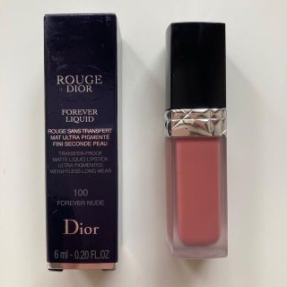 クリスチャンディオール(Christian Dior)のDior リップ フォーエバーリキッド 100 ヌードベージュ(口紅)