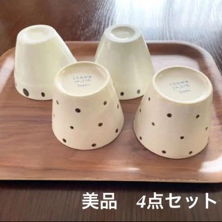 スタディオクリップ(STUDIO CLIP)の美品　水玉　カップ　4点セット(食器)