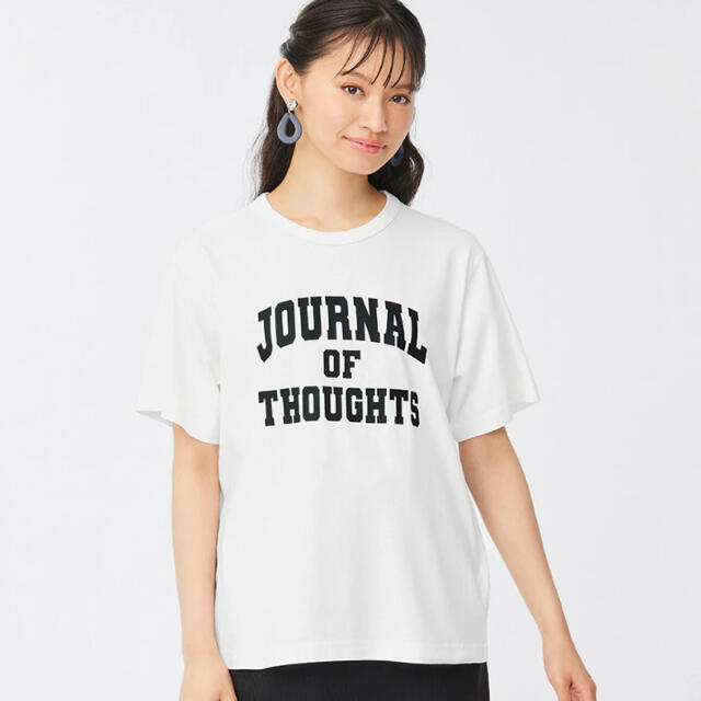 GU カレッジロゴTシャツ レディースのトップス(Tシャツ(半袖/袖なし))の商品写真