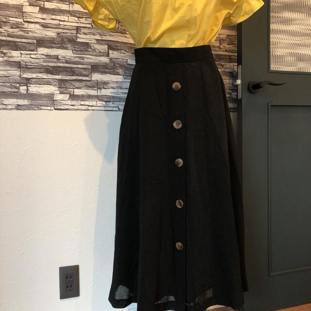 黒 スカート Mサイズ レディースのスカート(ロングスカート)の商品写真