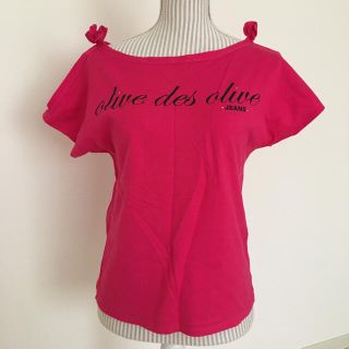 オリーブデオリーブ(OLIVEdesOLIVE)のオリーブ　Tシャツ　肩出し　L size(カットソー(半袖/袖なし))