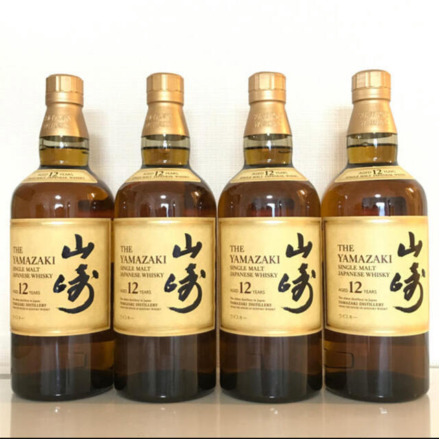 ウイスキーSUNTORY 山崎12年 新品未開封 4本セット サントリー