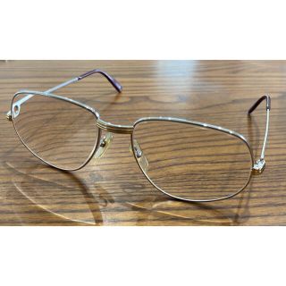 カルティエ(Cartier)の④ カルティエ　ヴィンテージ　メガネ　シグネチャー　1986 シルバー(サングラス/メガネ)