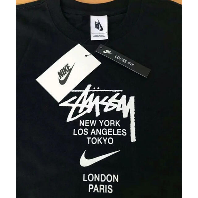 新品未使用 STUSSY×NIKE コラボ ブラック Tシャツ XLサイズ