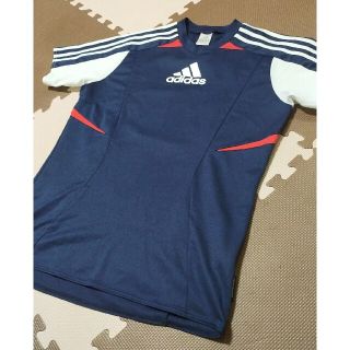 アディダス(adidas)の☆ATS-803 アディダス トレーニングシャツ 紺・赤・白 サイズ O(ウェア)