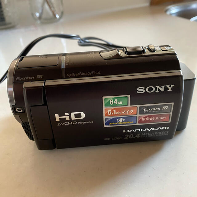 SONY(ソニー)のSONY デジタルHDビデオカメラ HDR-CX590V ボルドーブラウン スマホ/家電/カメラのカメラ(ビデオカメラ)の商品写真