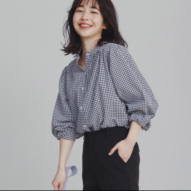 ZARA(ザラ)の値下げ【Basementonlineギンガムチェックシャツ】ブラックギンガム レディースのトップス(シャツ/ブラウス(長袖/七分))の商品写真