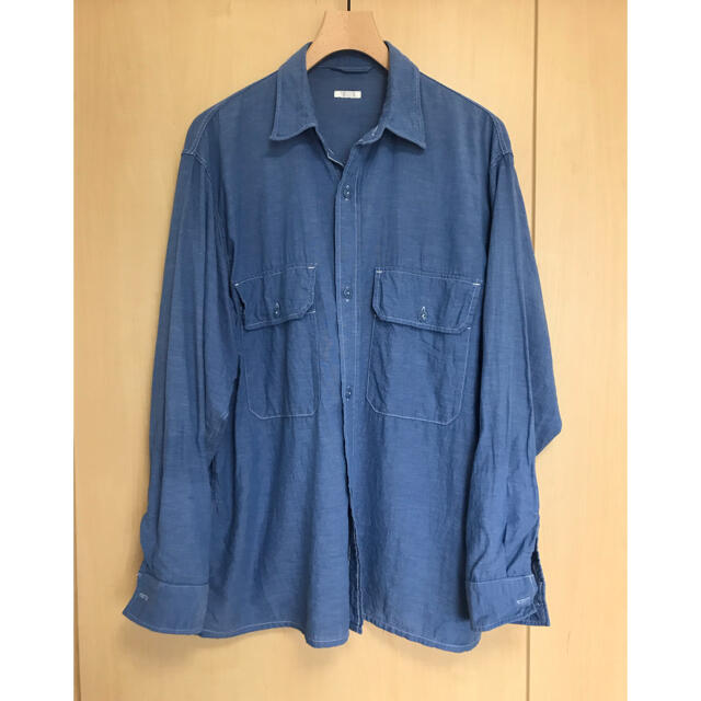 comoli 21ss ベタシャン cpoシャツ SAX サイズ2シャツ