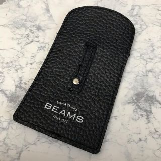 ビームス(BEAMS)の美品　ビームス　パスケース　ネイビー(名刺入れ/定期入れ)